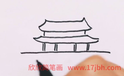 天安门简笔画儿童画 北京天安门怎么画简单