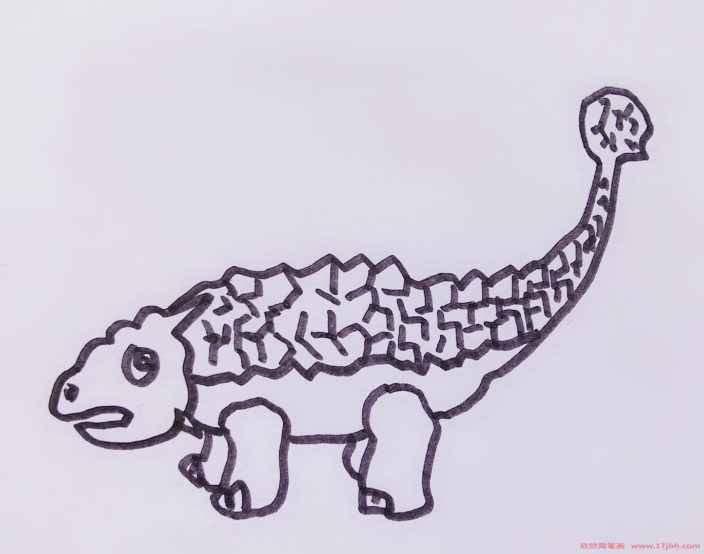 甲龙图片简笔画甲龙怎么画