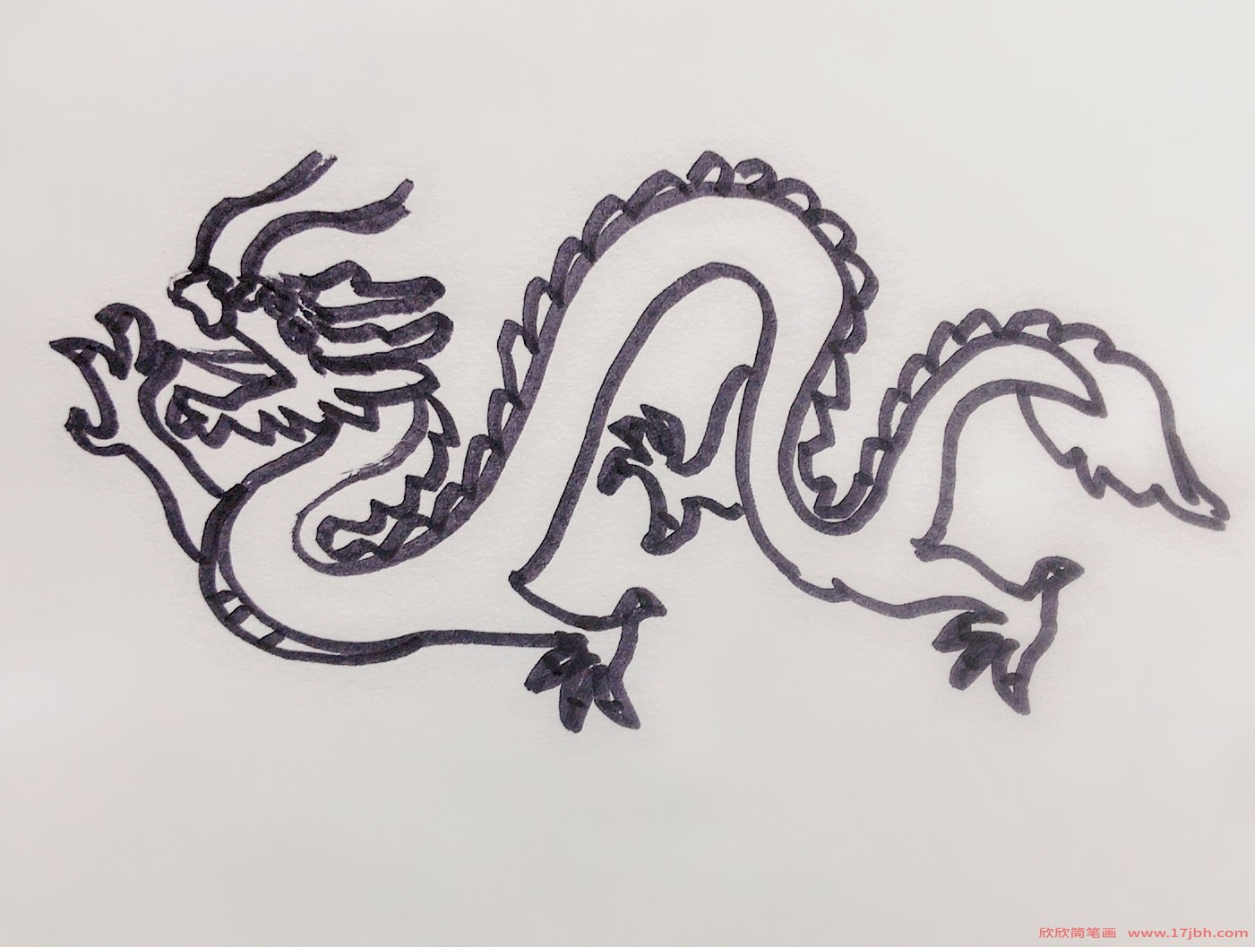 龙的简笔画怎么画龙怎么画图片