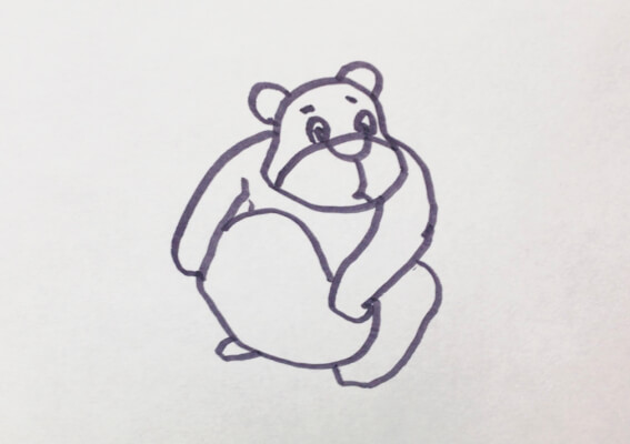 狗熊简笔画狗熊怎么画图片