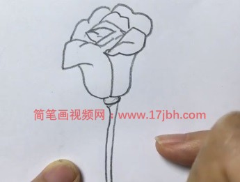 玫瑰花简笔画步骤