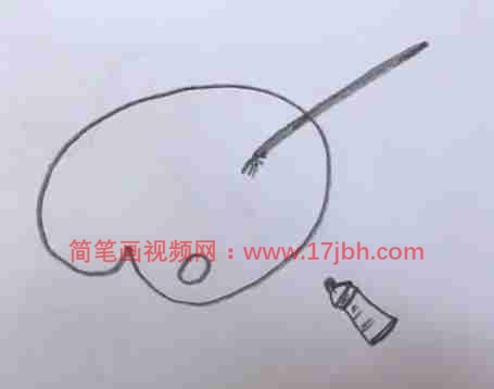 调色板简笔画