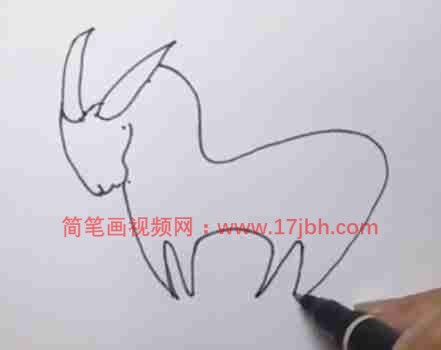山羊简笔画彩色