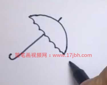 雨伞图片简笔画手绘