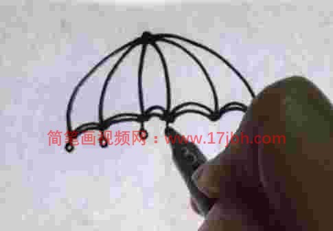 雨伞简笔画视频
