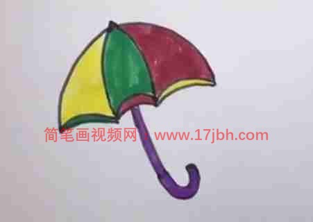 幼儿雨伞简笔画