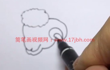 小绵羊的简笔画