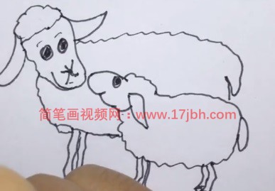 画小羊简笔画
