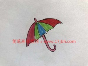 简笔画雨伞的画法