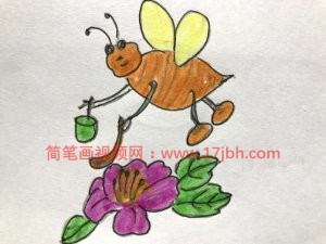 蜜蜂简笔画彩图大全