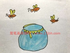 蜜蜂简笔画彩图大全