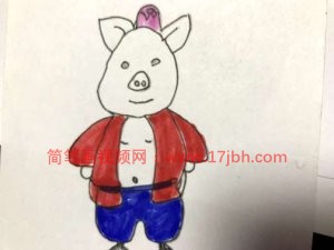 猪的简笔画图片大全可爱