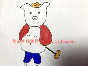 猪的简笔画图片大全可爱