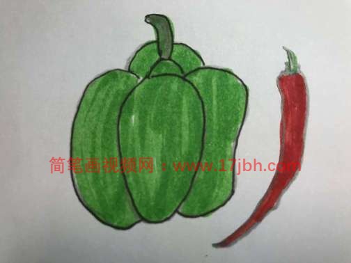青椒怎么画简笔画