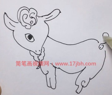 小山羊简笔画