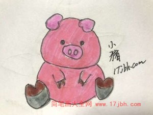 猪的简笔画图片大全可爱