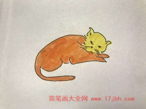 小猫睡觉图片简笔画