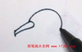 企鹅简笔画步骤