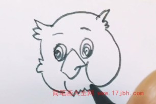 猫头鹰卡通简笔画