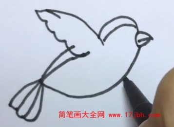 飞行的小鸟简笔画