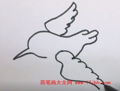 翠鸟简笔画彩色