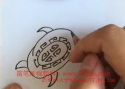 乌龟彩色简笔画