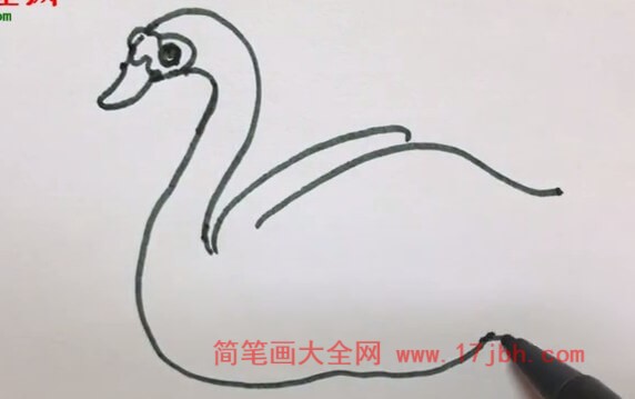 天鹅的画法简笔画图片