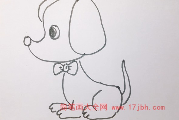 小狗图片简笔画彩色