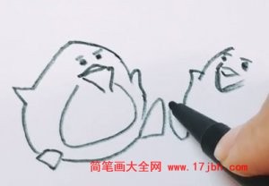 如何画企鹅简笔画步骤