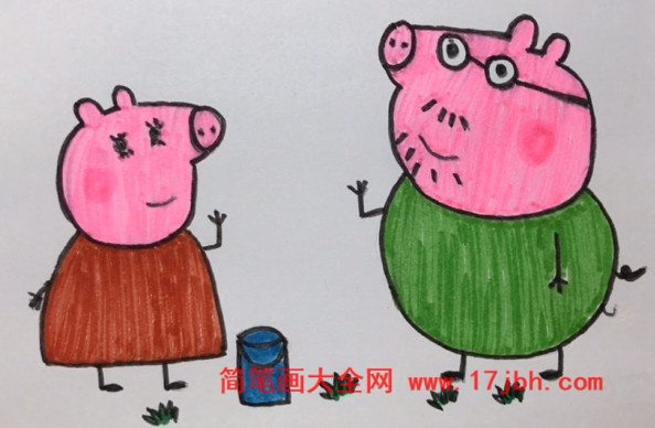 小猪妈妈简笔画