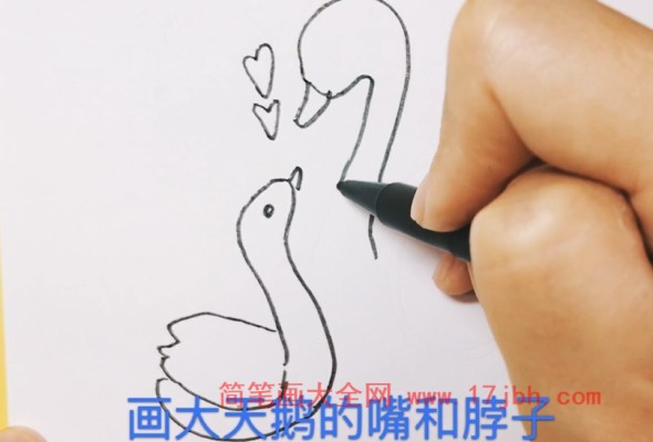 天鹅怎么画简笔画图片
