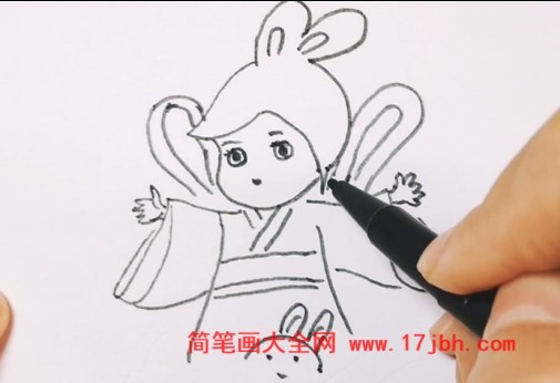 嫦娥简笔画法