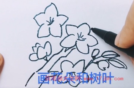 桃花的画法简笔画