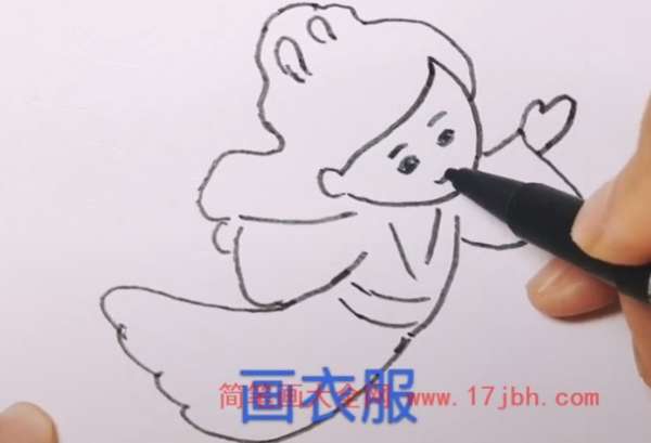 嫦娥奔月的图片简笔画