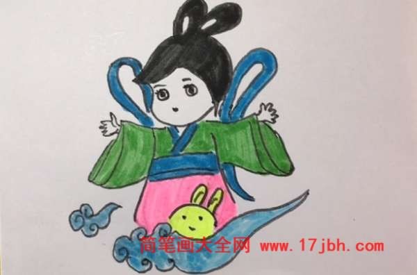 嫦娥简笔画法