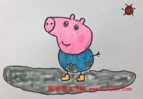 小猪乔治简笔画画法