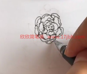 茶花简笔画步骤图解