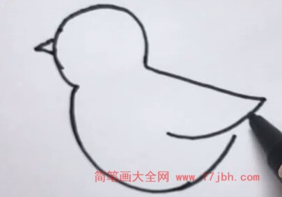 麻雀简笔画彩色