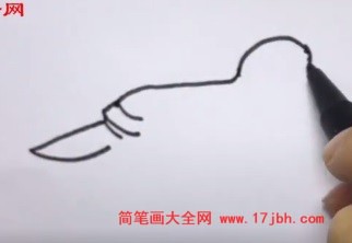 麻雀简笔画涂色