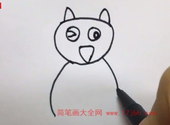 猫头鹰简笔画带颜色