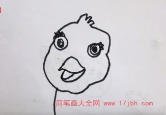 卡通小鸟简笔画彩色