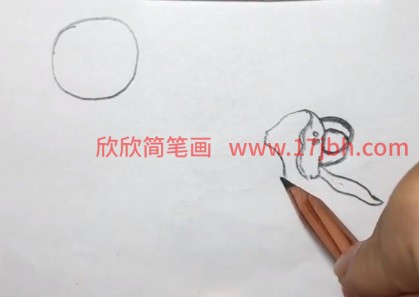 简笔画的嫦娥