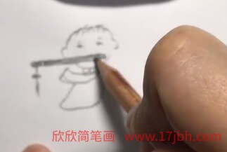 牧童骑牛图片简笔画