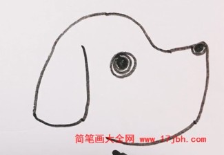 斑点狗简笔画