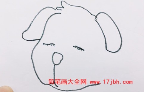 小狗睡觉简笔画