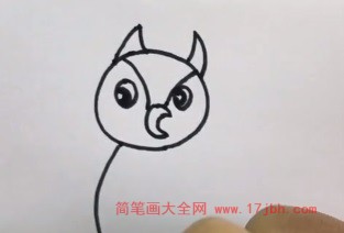 猫头鹰图片简笔画