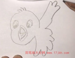 小鸟简笔画涂色