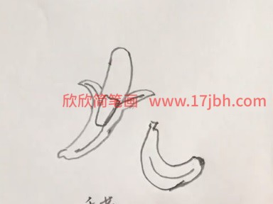 香蕉画法简笔画图片