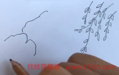 风景画简笔画彩色春季