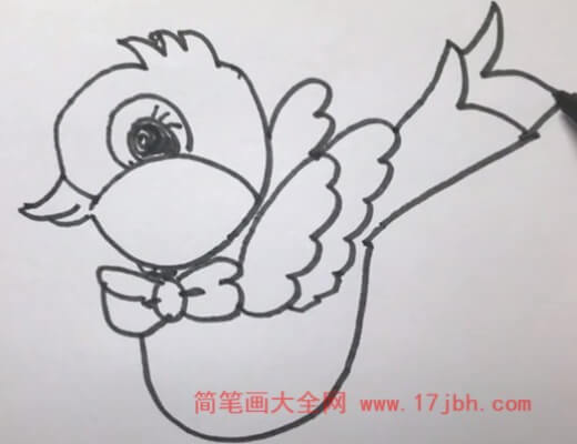 画小鸟的简笔画步骤